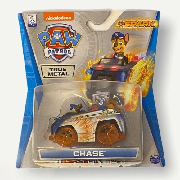PAW PATROL Spark Series CHASE True Metal Car Toy NEW - Picture 1 of 3